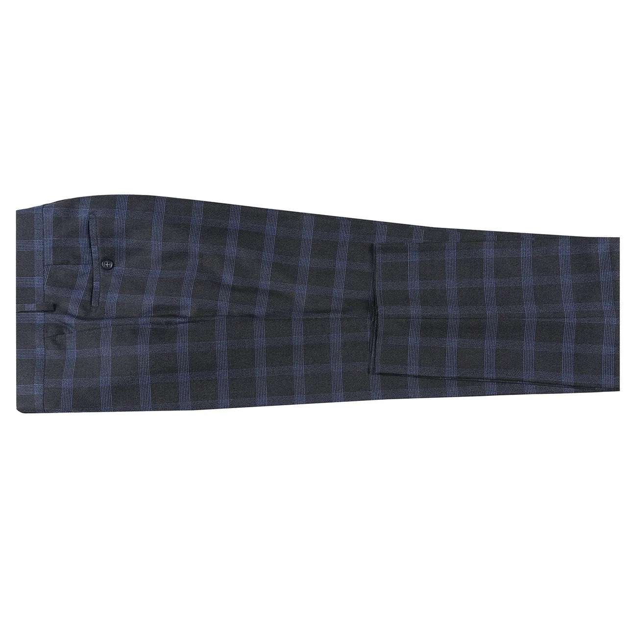 ENGLISH LAUNDRY Charcoal with Blue Check Notch Suit 72-55-095