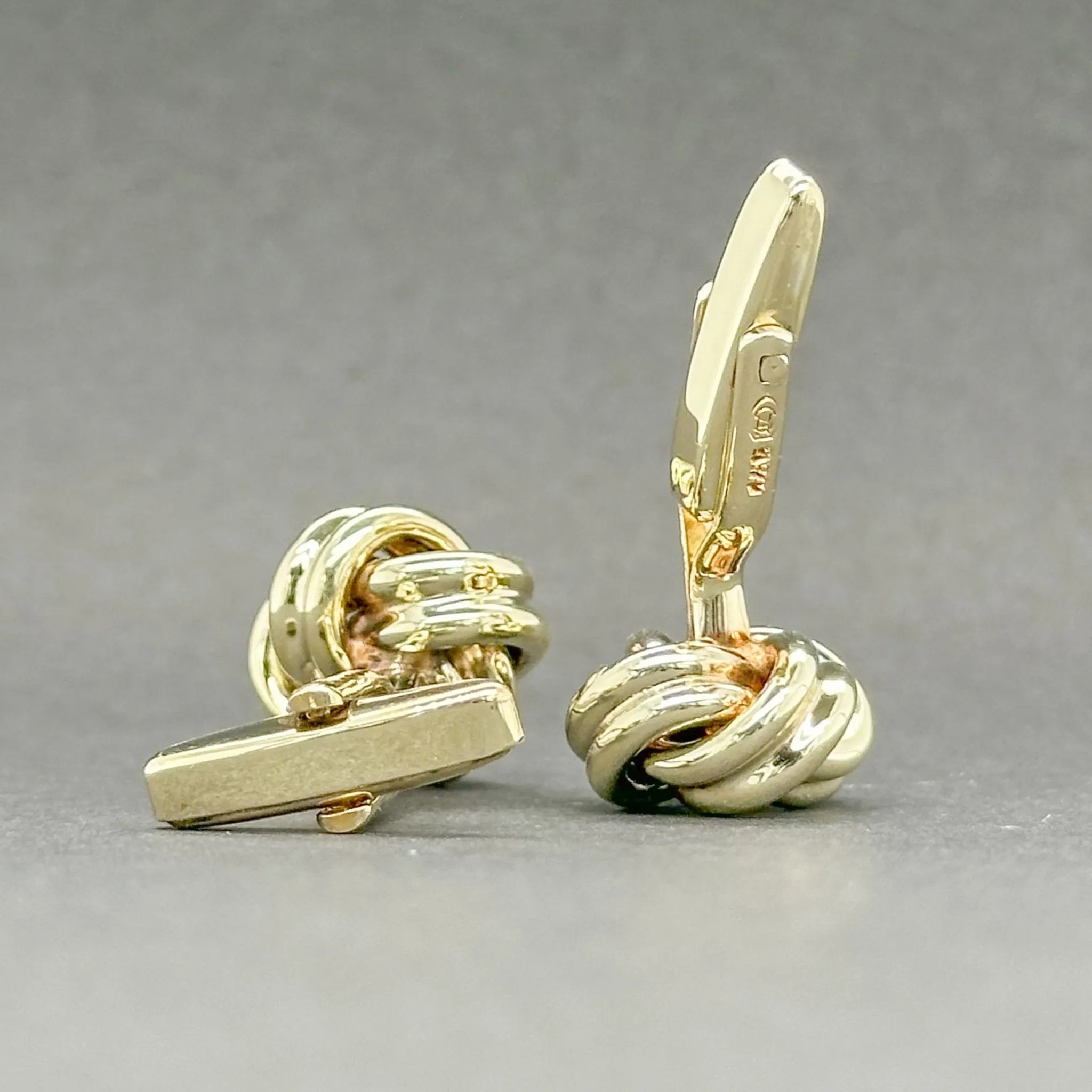 Estate 14K Y Gold Lovers Knot Cufflinks