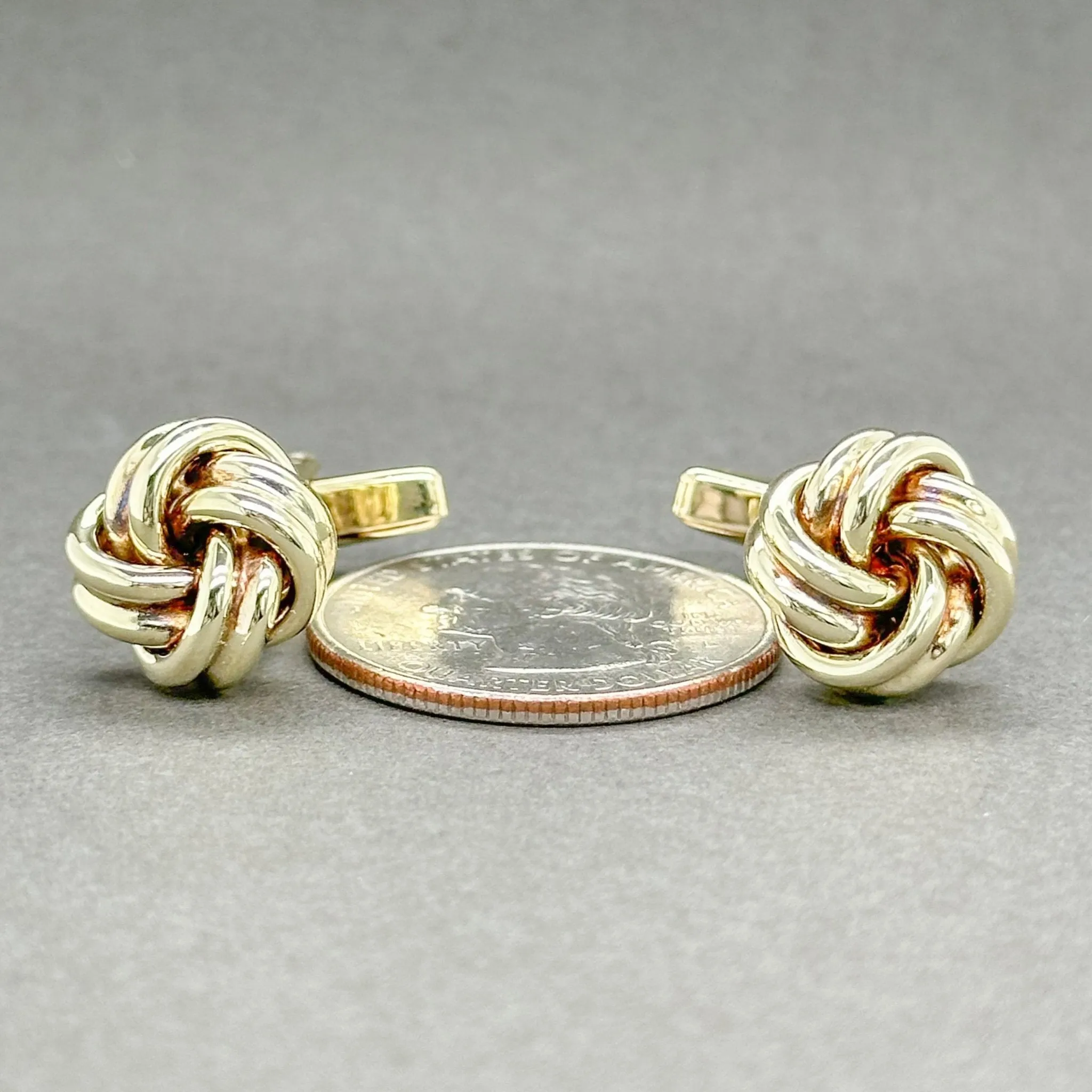 Estate 14K Y Gold Lovers Knot Cufflinks