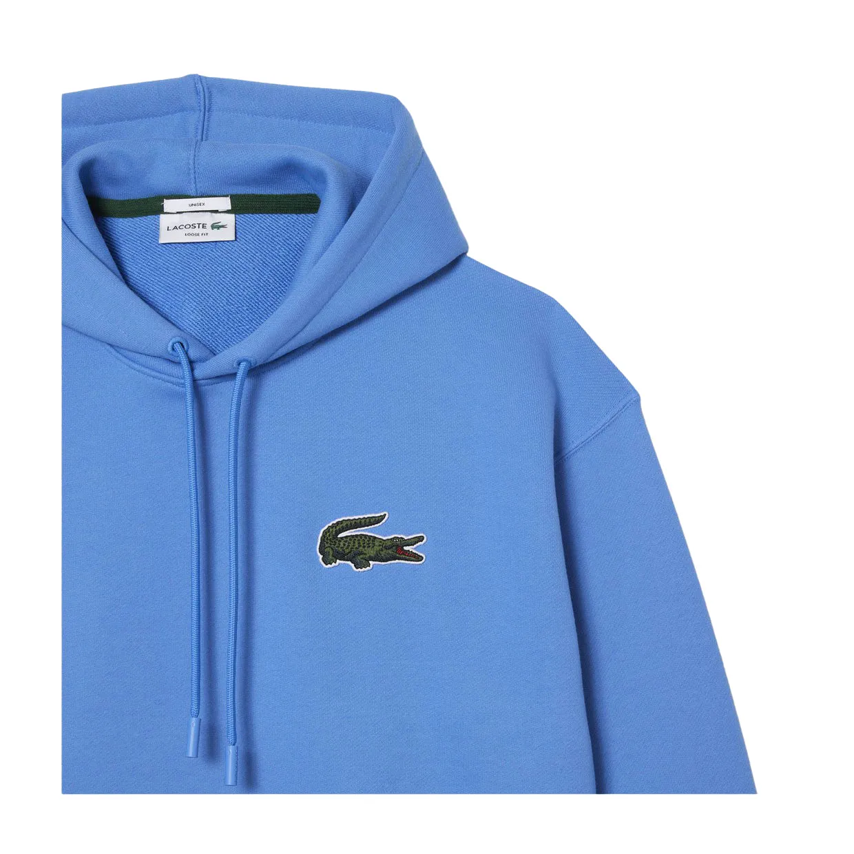 Felpa Unisex Lacoste Logo Cappuccio Azzurro