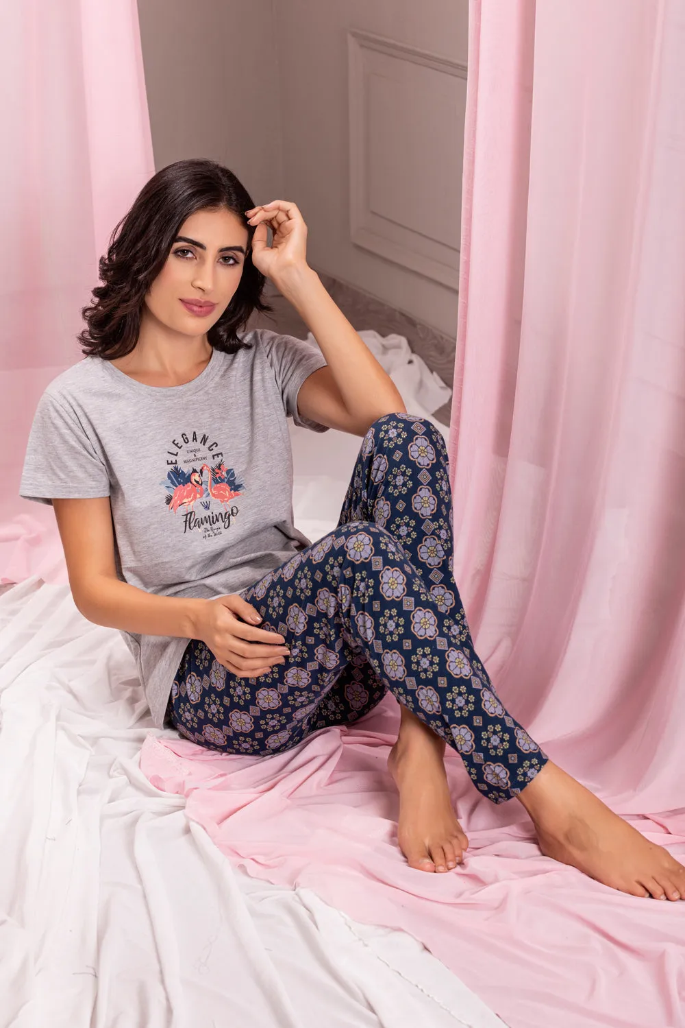 Flamingo Pj's in pure cotton