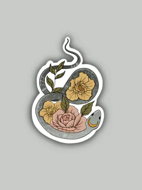 Floral Snake Sticker