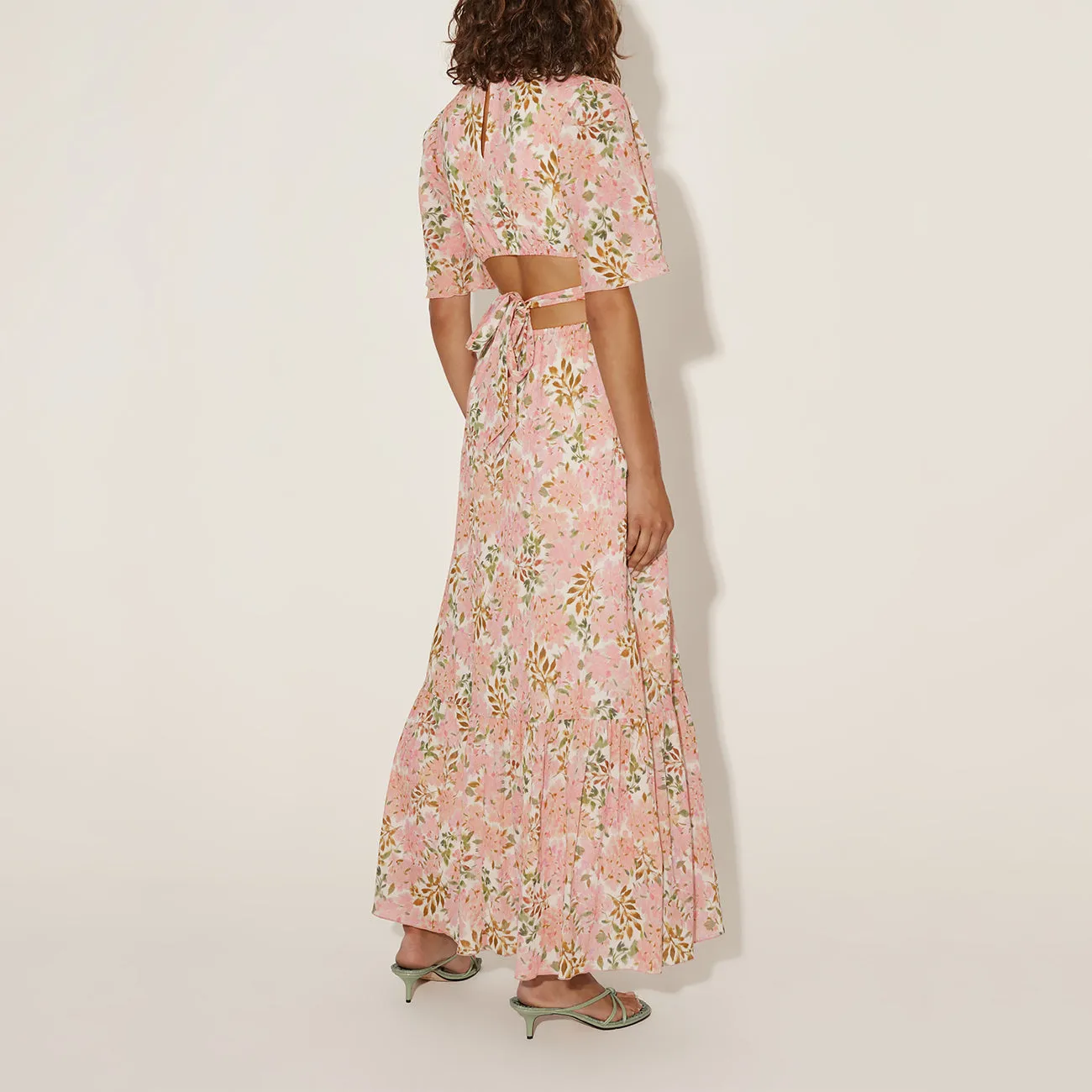 FLORES DRESS WATERCOLOUR FLORAL