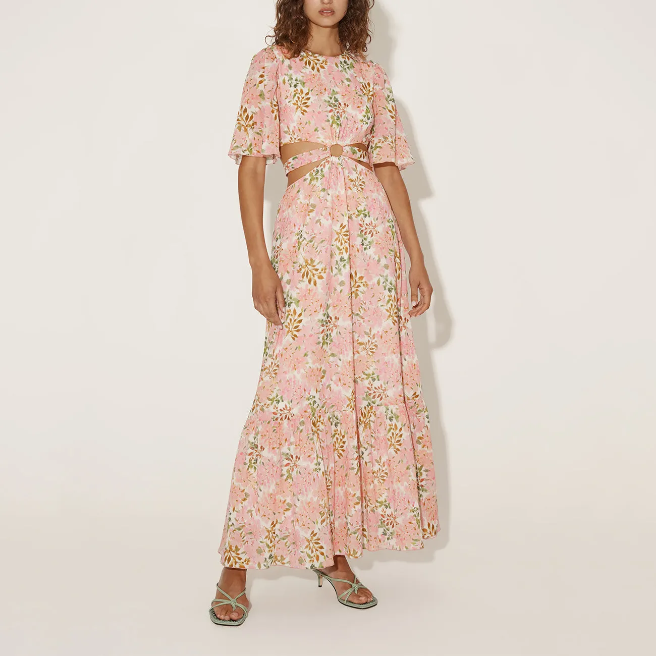 FLORES DRESS WATERCOLOUR FLORAL