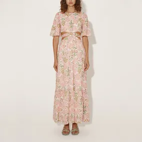 FLORES DRESS WATERCOLOUR FLORAL