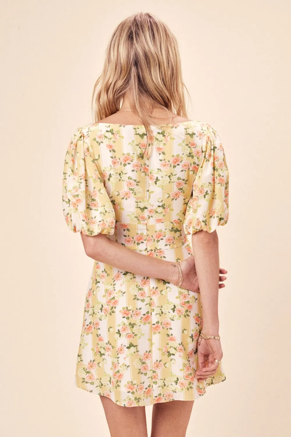 For Love and Lemons Atlanta Mini Dress Buttercreme