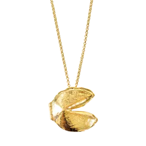 Fortune Cookie Locket (Signature) - Gold