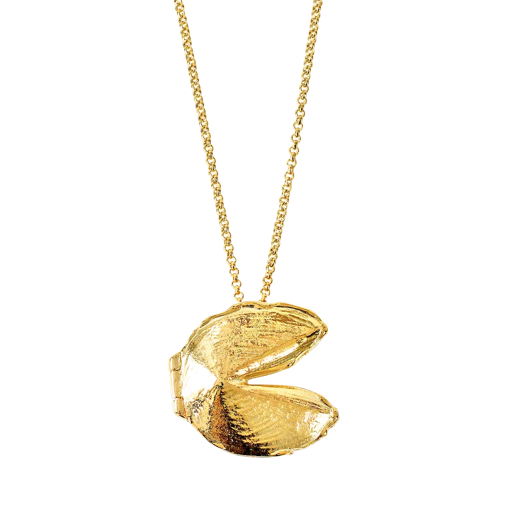 Fortune Cookie Locket (Signature) - Gold