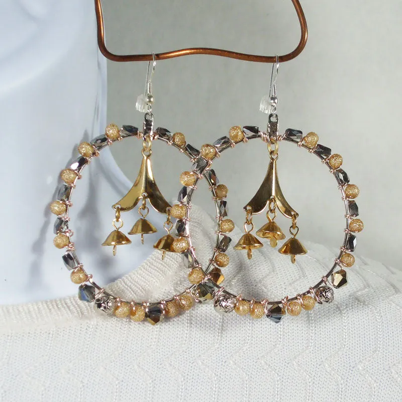 Gasha Bead Hoop Earrings