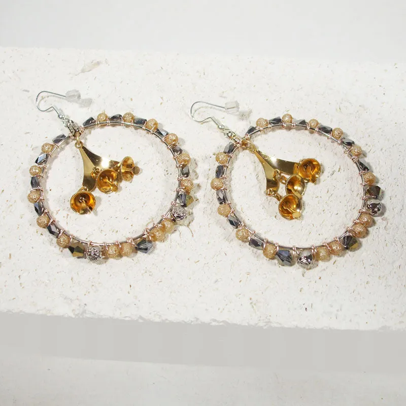 Gasha Bead Hoop Earrings