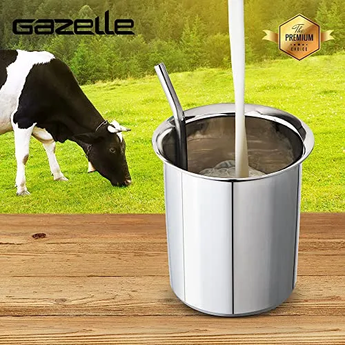 GAZELLE - Stainless Steel Glass with Straw for Kids | Sipper Glass with Straw 90s Kids' Favourite Cup | Steel Glass for Kids Water Milk Juice | Steel Sipper Straw Tumbler for Kids 250ml