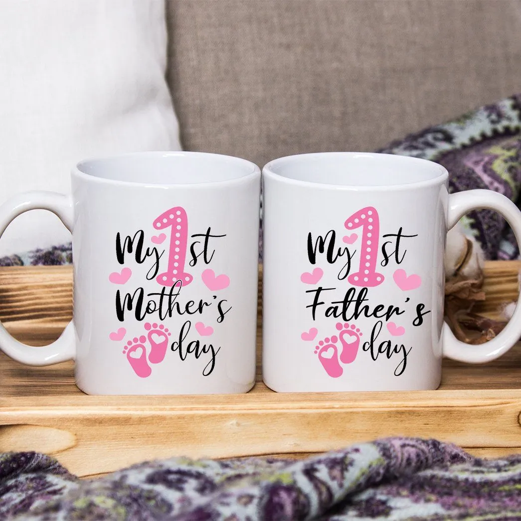 Gearhuman 3D Combo My 1st Mother & FatherDay Custom Name & Custom Number Mug