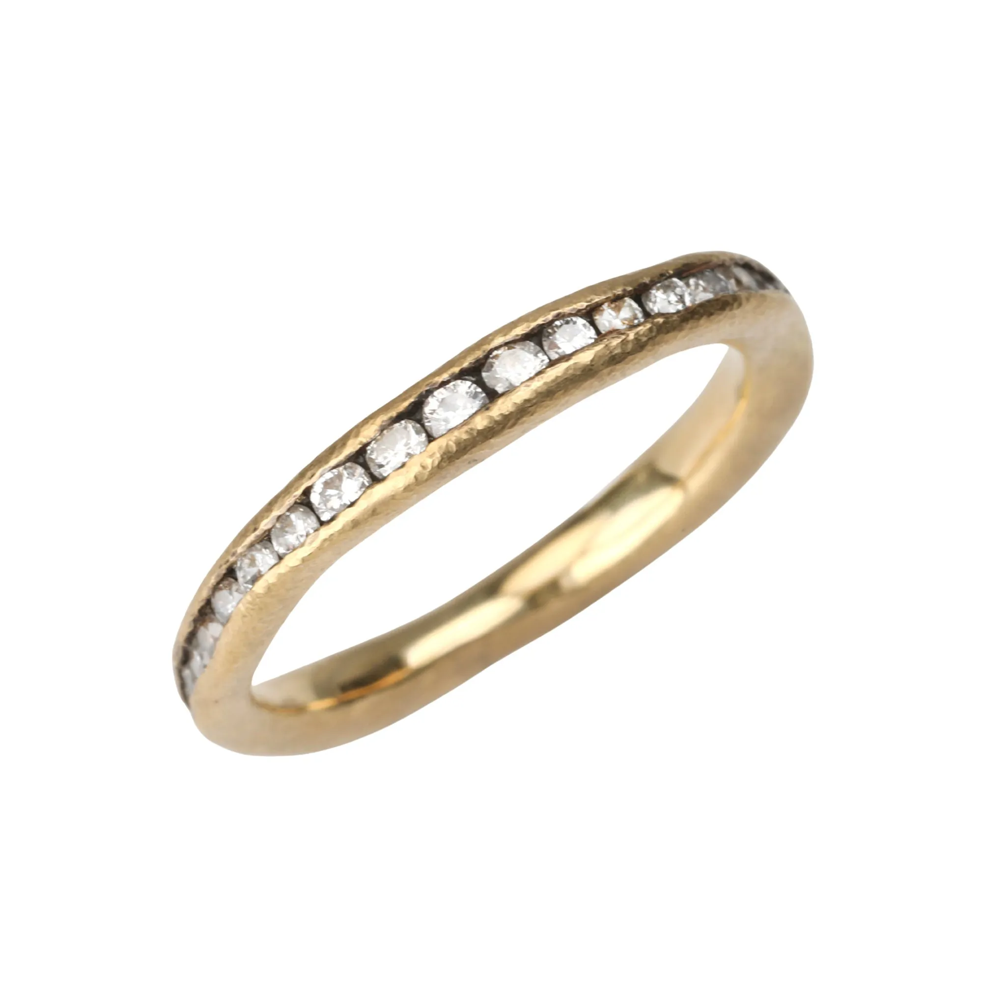 Gold Irregular Channel Set Diamond Ring - 1.55 tcw