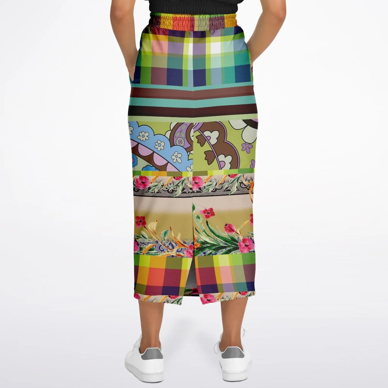 Green Apple Soho Eco-Poly Long Pocket Skirt