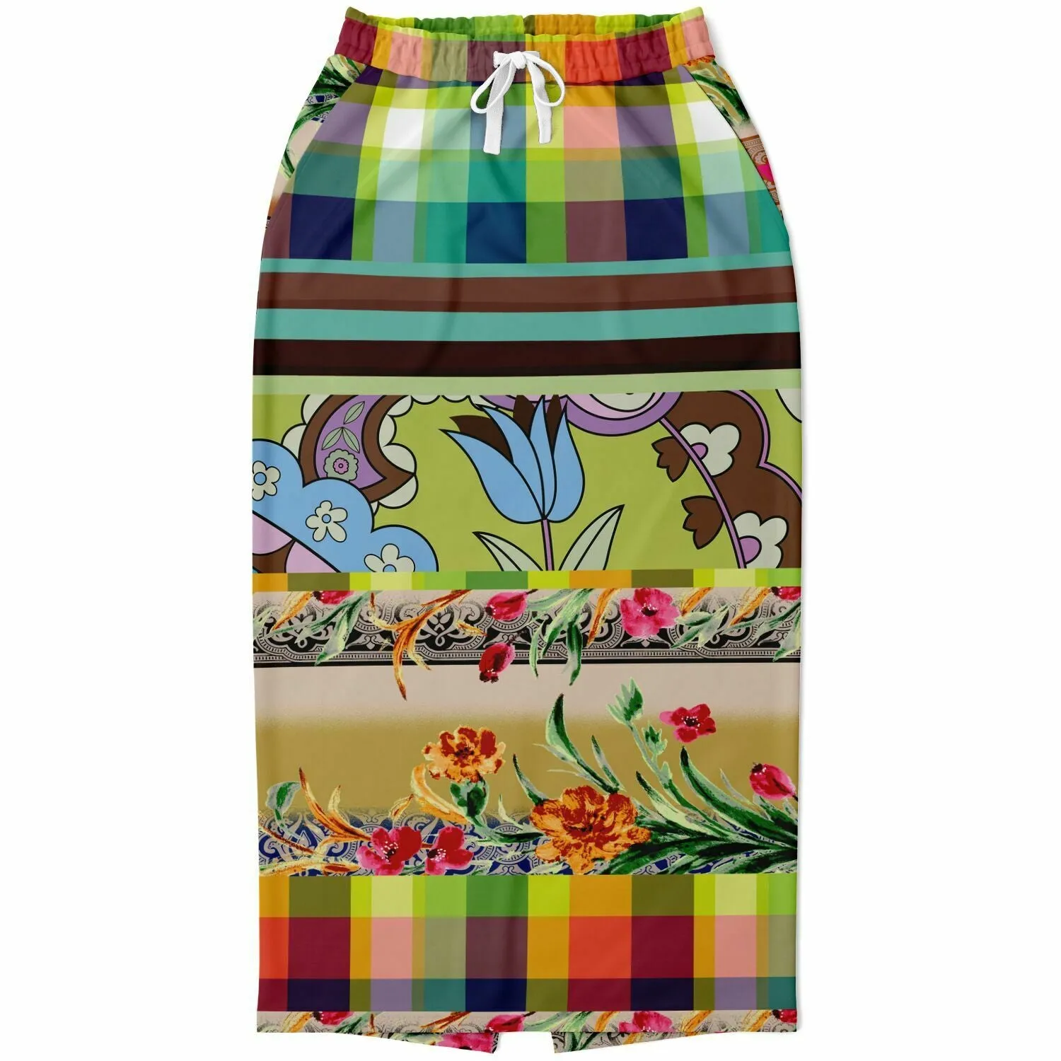 Green Apple Soho Eco-Poly Long Pocket Skirt