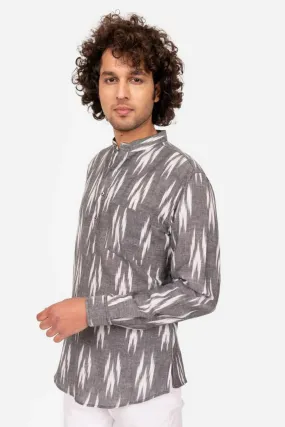 Grey Ikat Short Kurta