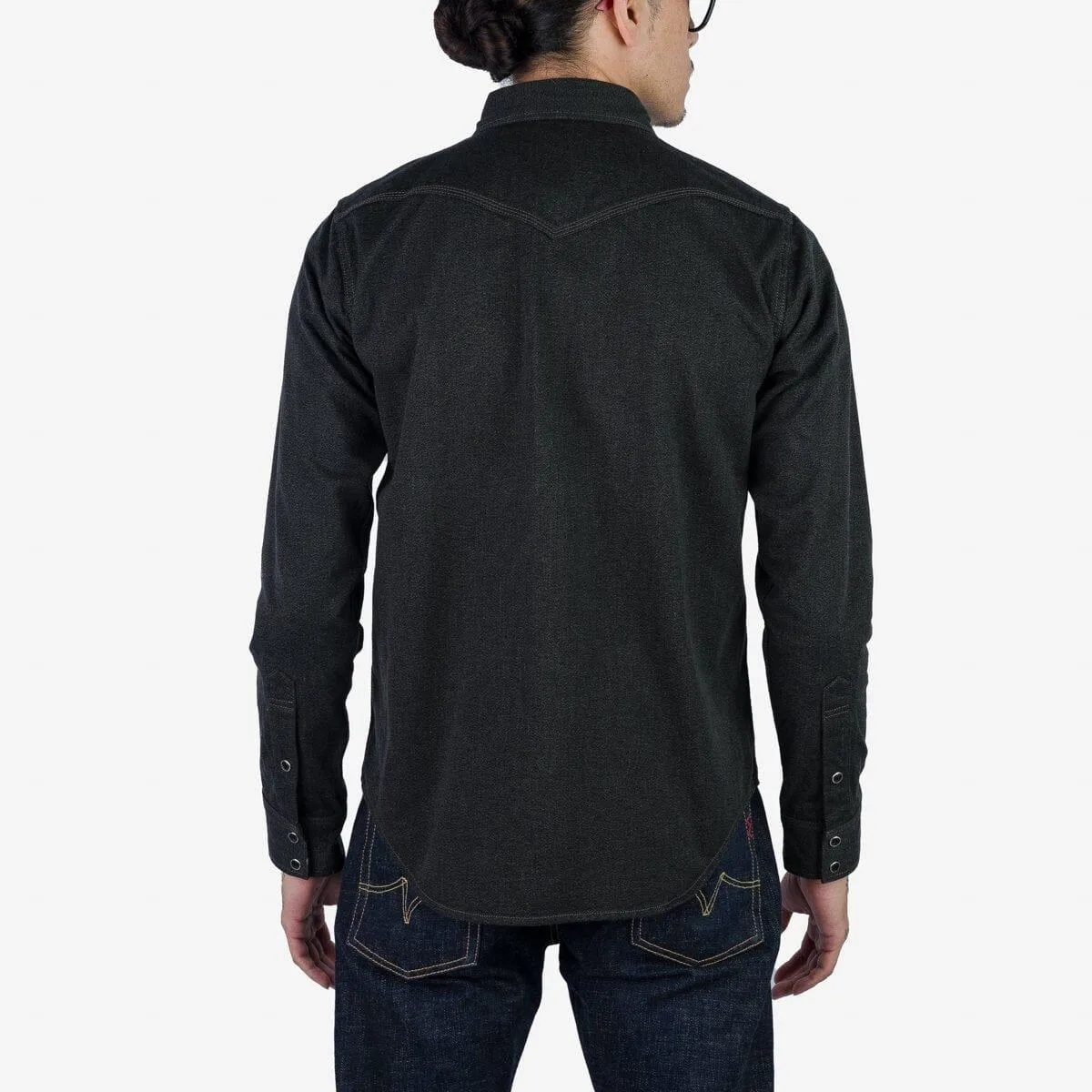 Iron Heart - IHSH-367-BLK - 10oz Mock Twist Twill Western Shirt - Black