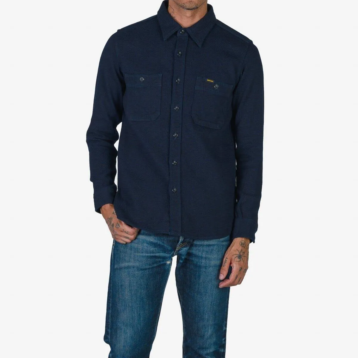 Iron Heart - IHSH-380-IND - 12oz Dobby Cloth Work Shirt - Indigo