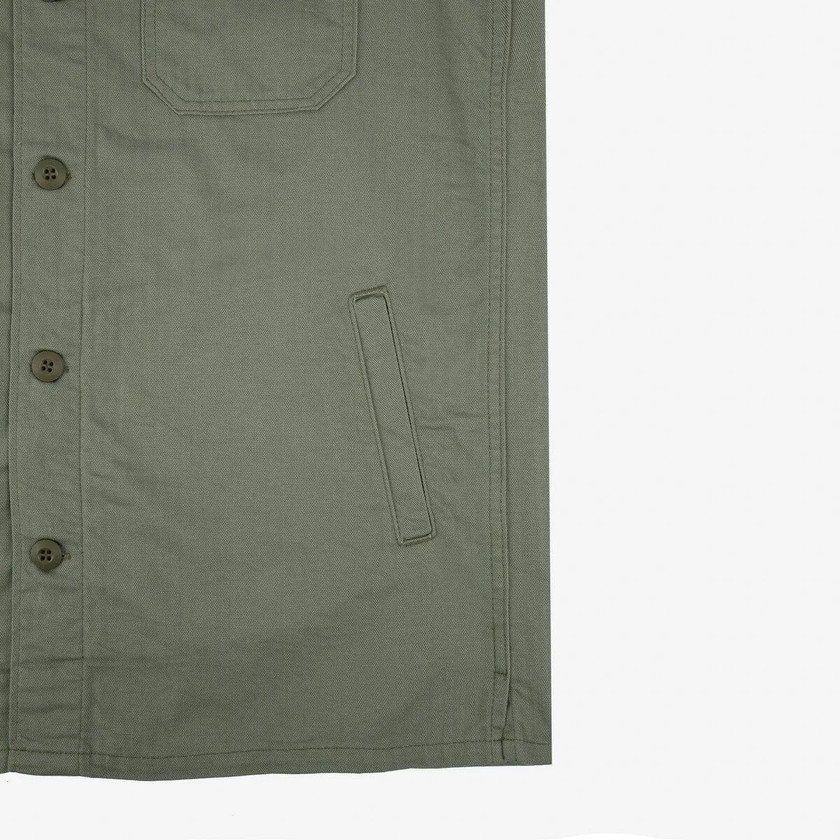 Iron Heart - IHSH-385-ODG - 9oz Herringbone Military Shirt - Olive Drab Green