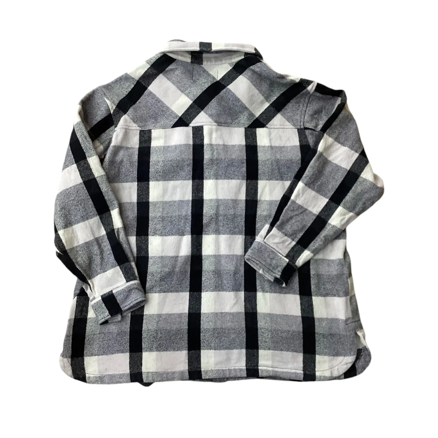 Jacket Designer By Lucky Brand In Plaid Pattern, Size: L