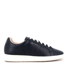 JACKIE III - NAVY CROC LEATHER