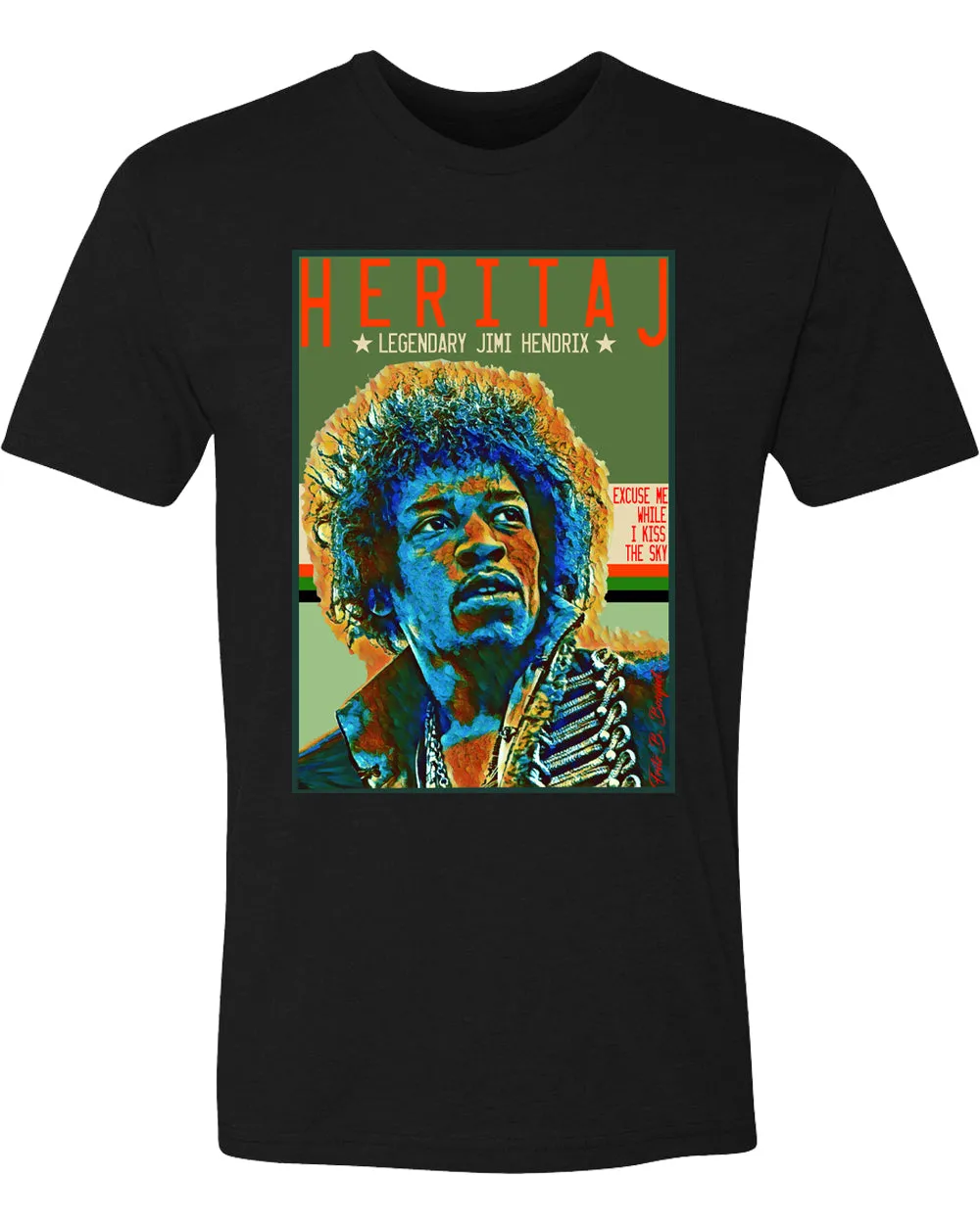 JIMI HENDRIX-ABSTRACT FRAME TEE