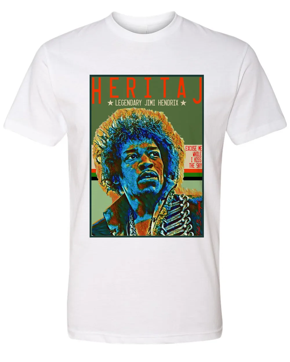 JIMI HENDRIX-ABSTRACT FRAME TEE