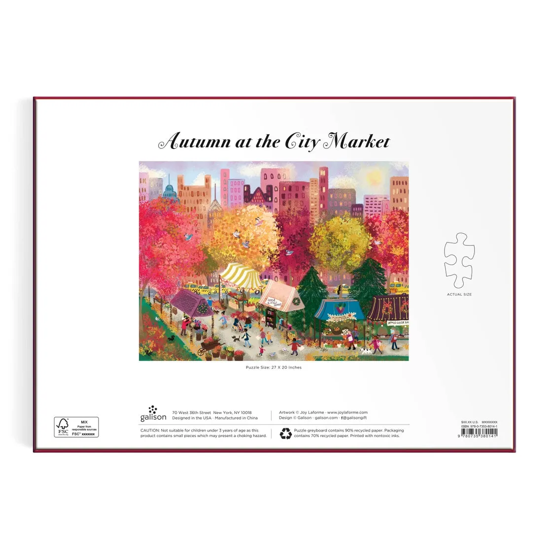 Joy Laforme Autumn At the City Market 1000 Piece Puzzle