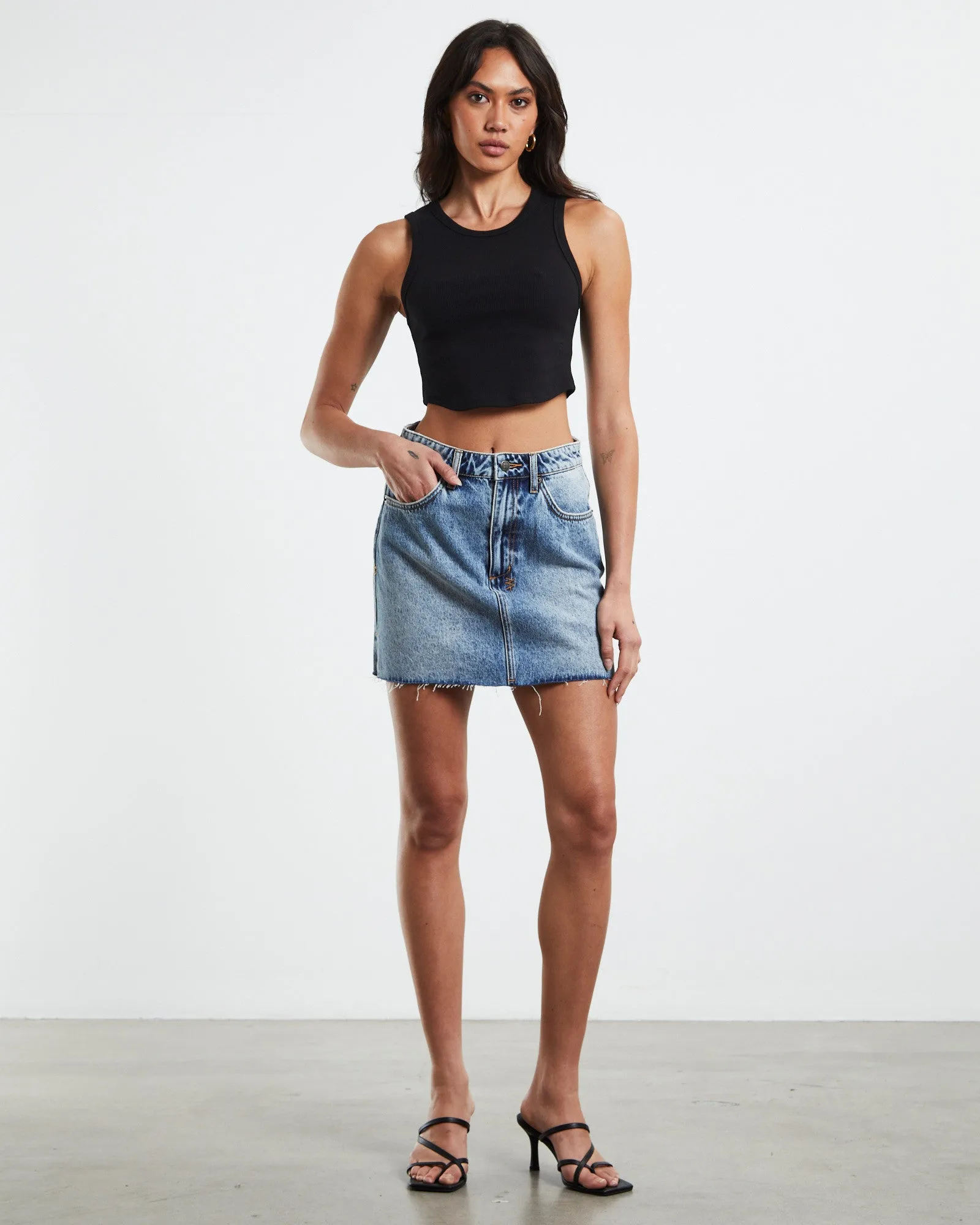 Ksubi - Model Mini Haven Splits - Washed Indigo