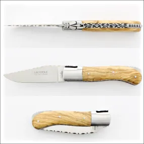 Laguiole Gentleman's Knife Guilloche - Olive Wood