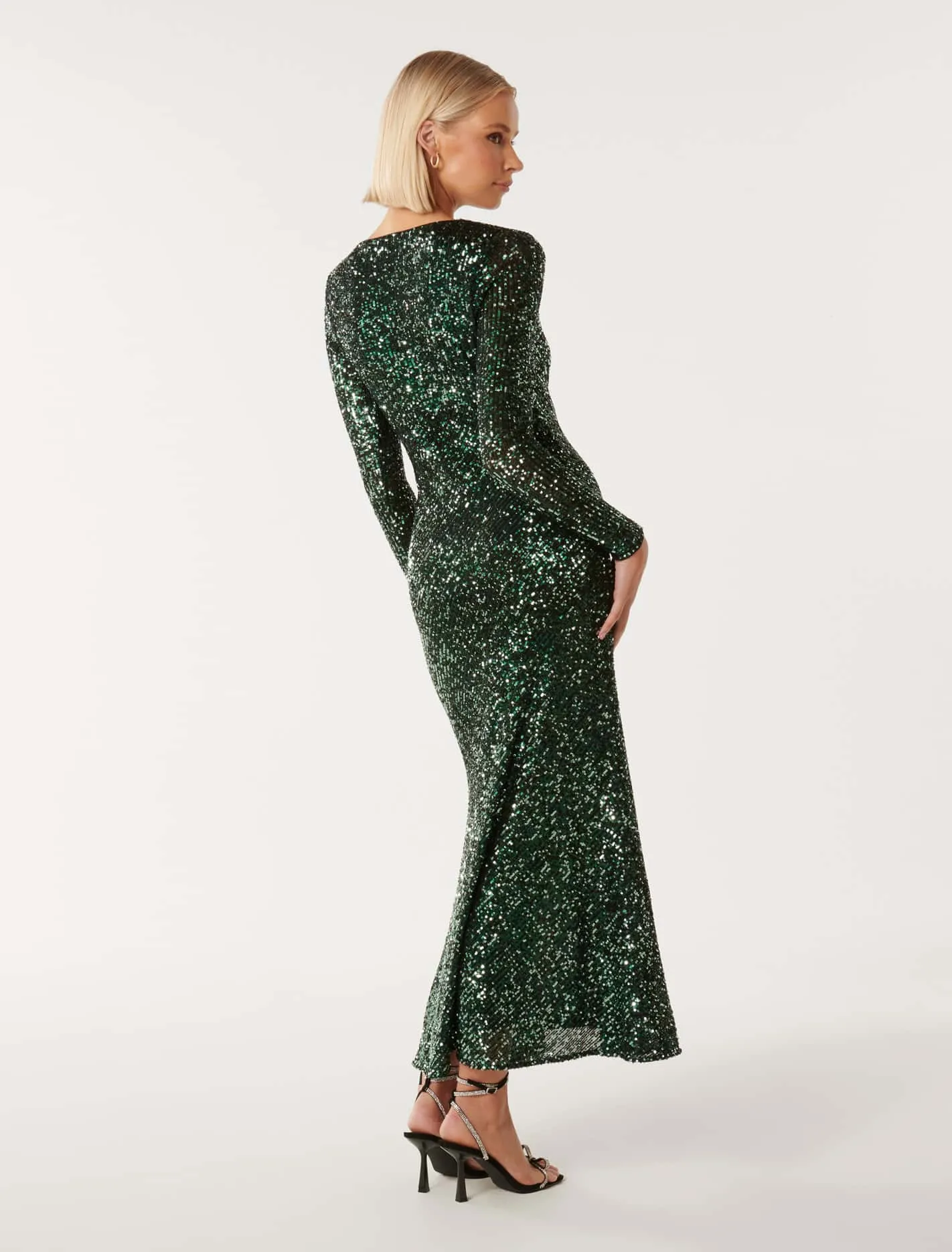 Laurie Sequin Long Sleeve Dress