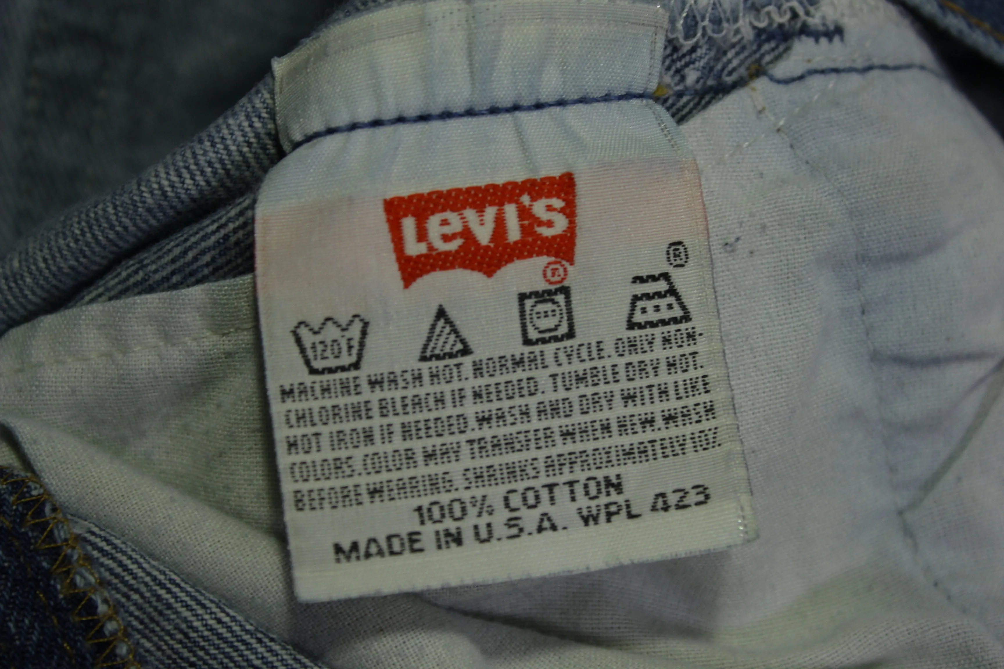 Levis Vintage 90's 501XX Made in USA Button Fly Blue Denim Jeans