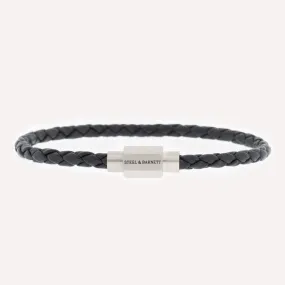 Luke Landon Nappa Leather Bracelet Black