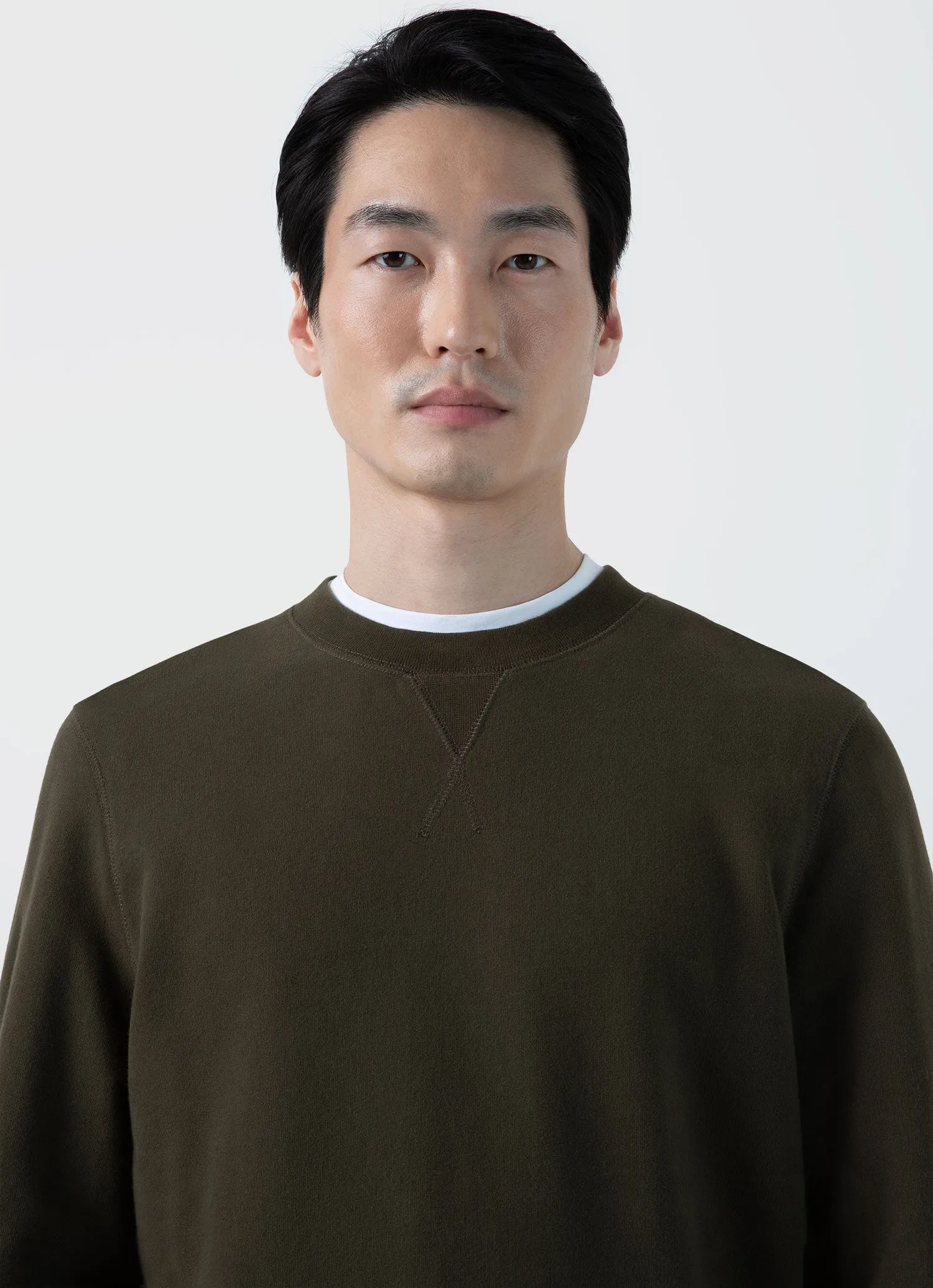 Men's Loopback Sweatshirt in Dark Olive