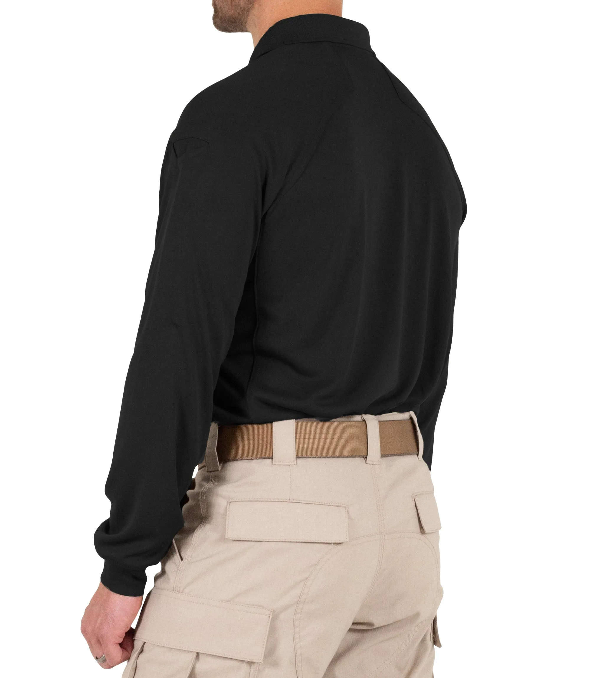 Men's Performance Long Sleeve Polo / Black