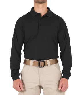 Men's Performance Long Sleeve Polo / Black