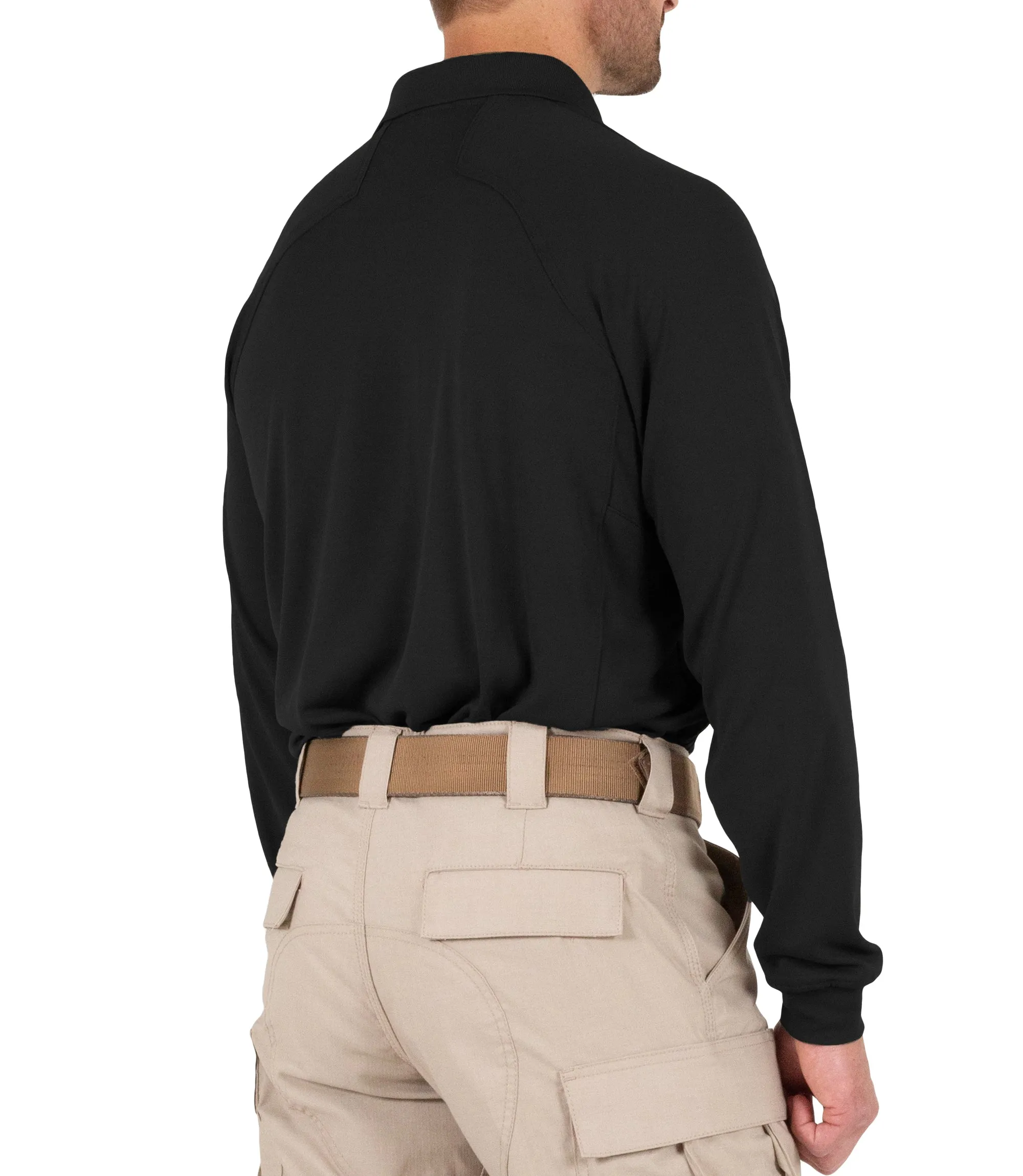 Men's Performance Long Sleeve Polo / Black