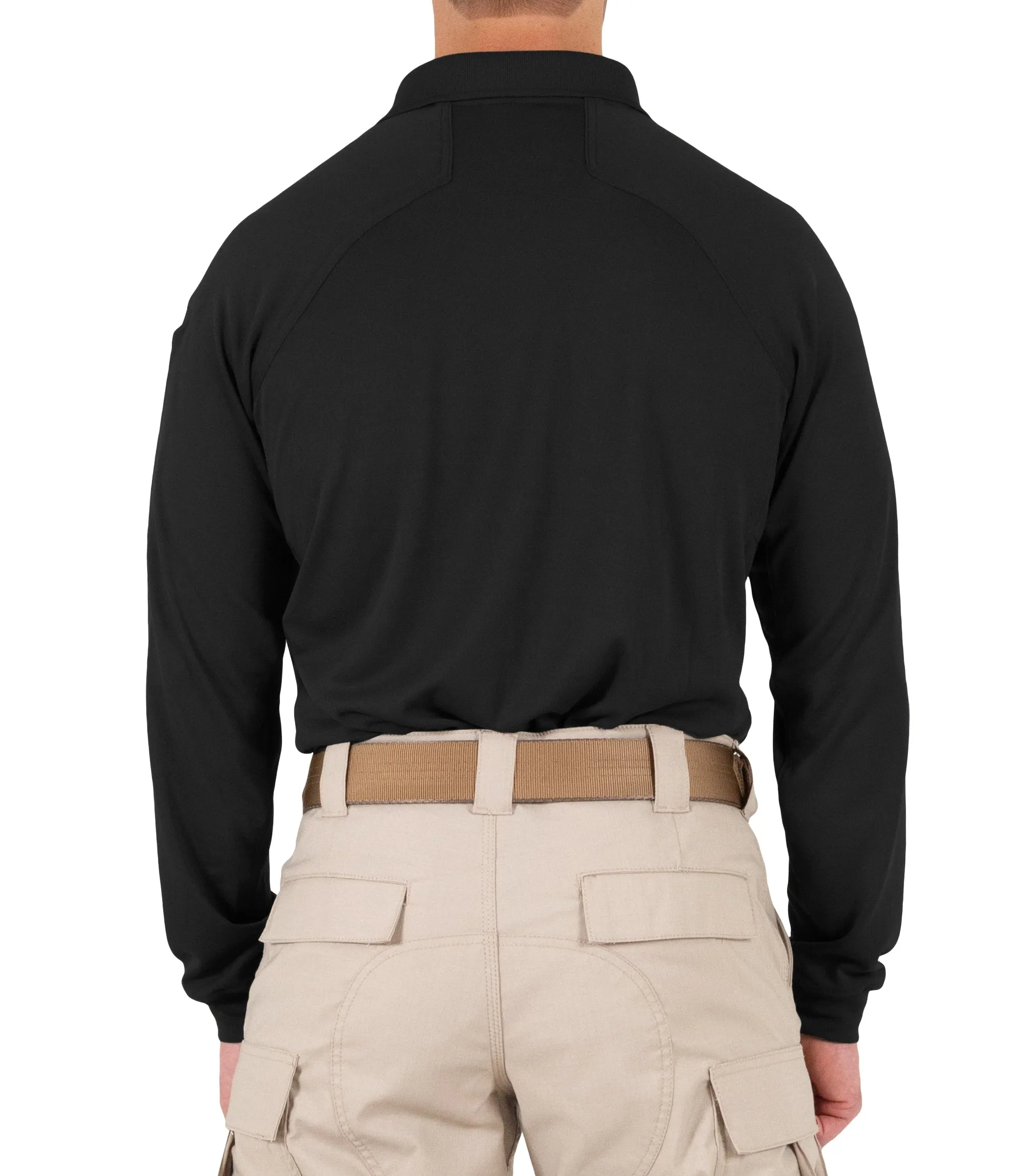 Men's Performance Long Sleeve Polo / Black