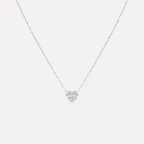 Mixed Shape Diamond Heart Necklace