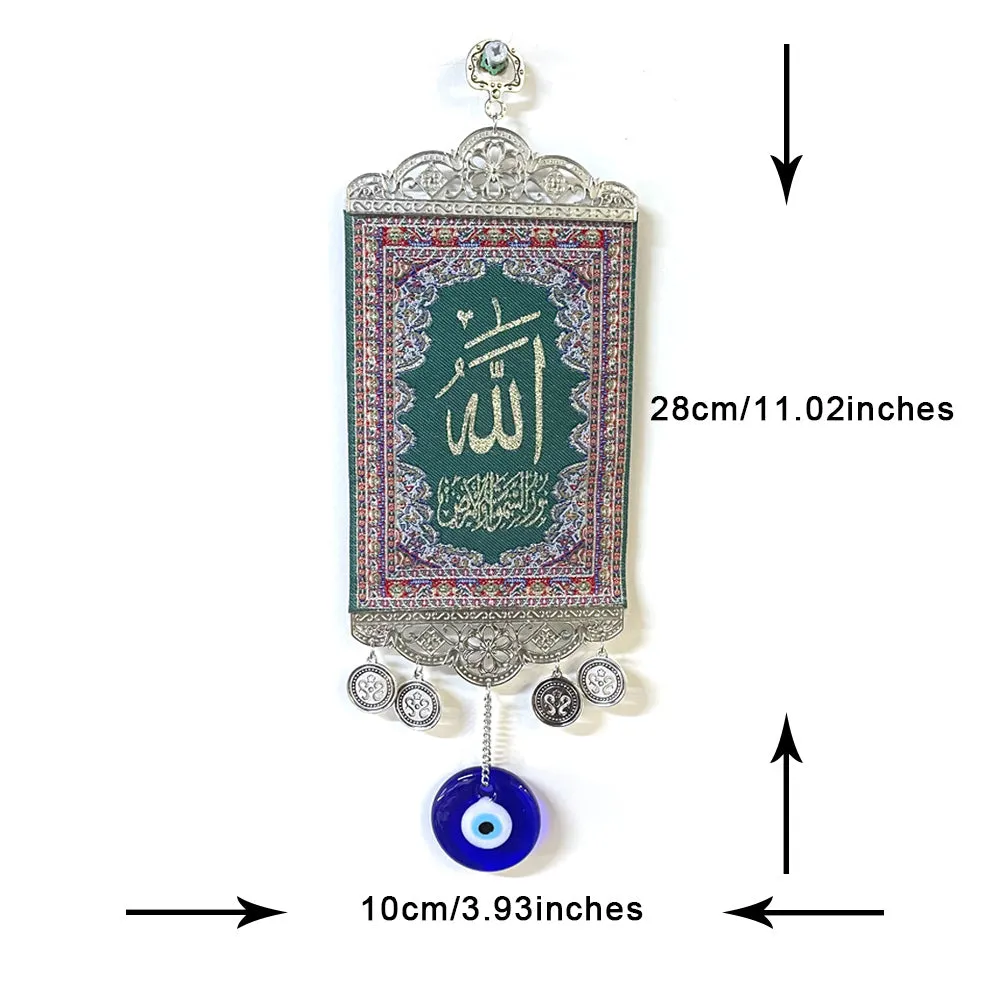 Muslim Wall Hanging Tapestry Turkish Blue Evil Eye Amulet Wall Decor Home Ornament Islamic Decorations Evil Eye Protection Lucky Wall Art