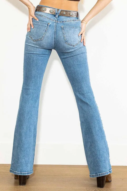 Nail Head Western Bootcut Jeans