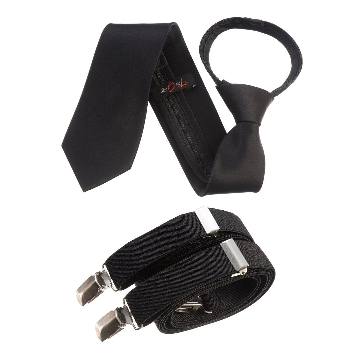 Neck Tie and Adjustable Stretch Suspender Set