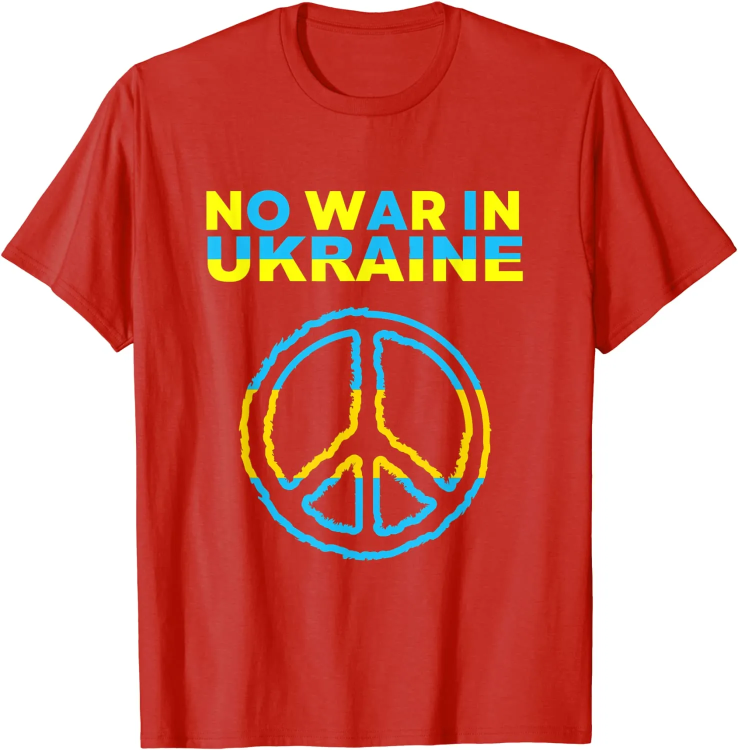 No War In Ukraine Support American Ukrainian Flag T-Shirt