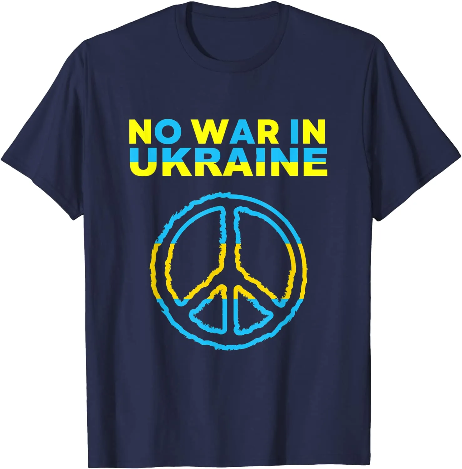 No War In Ukraine Support American Ukrainian Flag T-Shirt