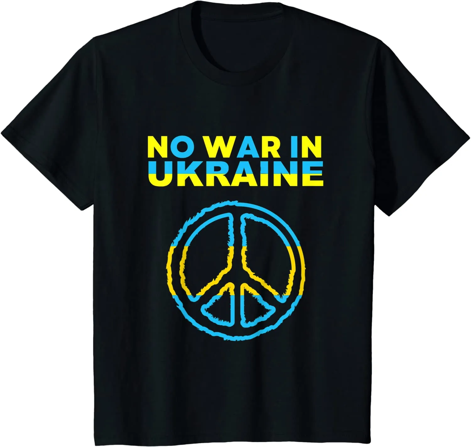 No War In Ukraine Support American Ukrainian Flag T-Shirt