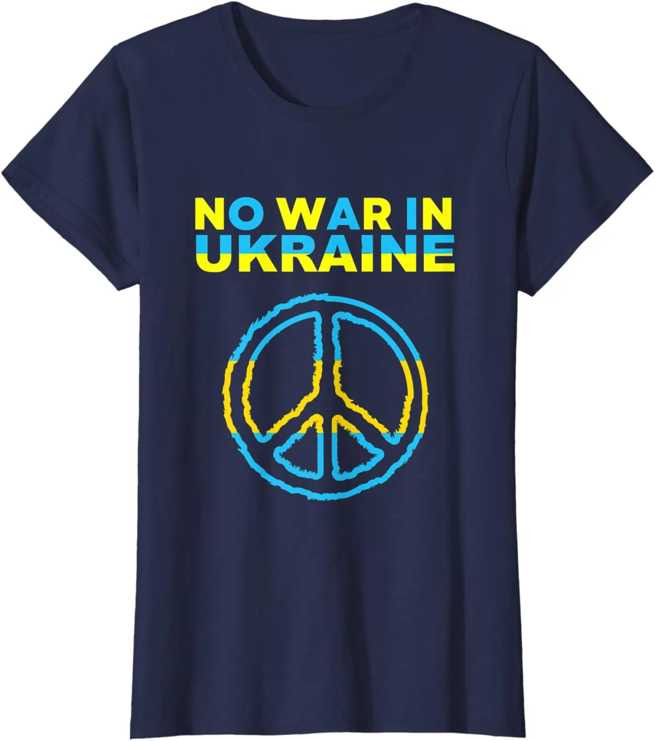 No War In Ukraine Support American Ukrainian Flag T-Shirt