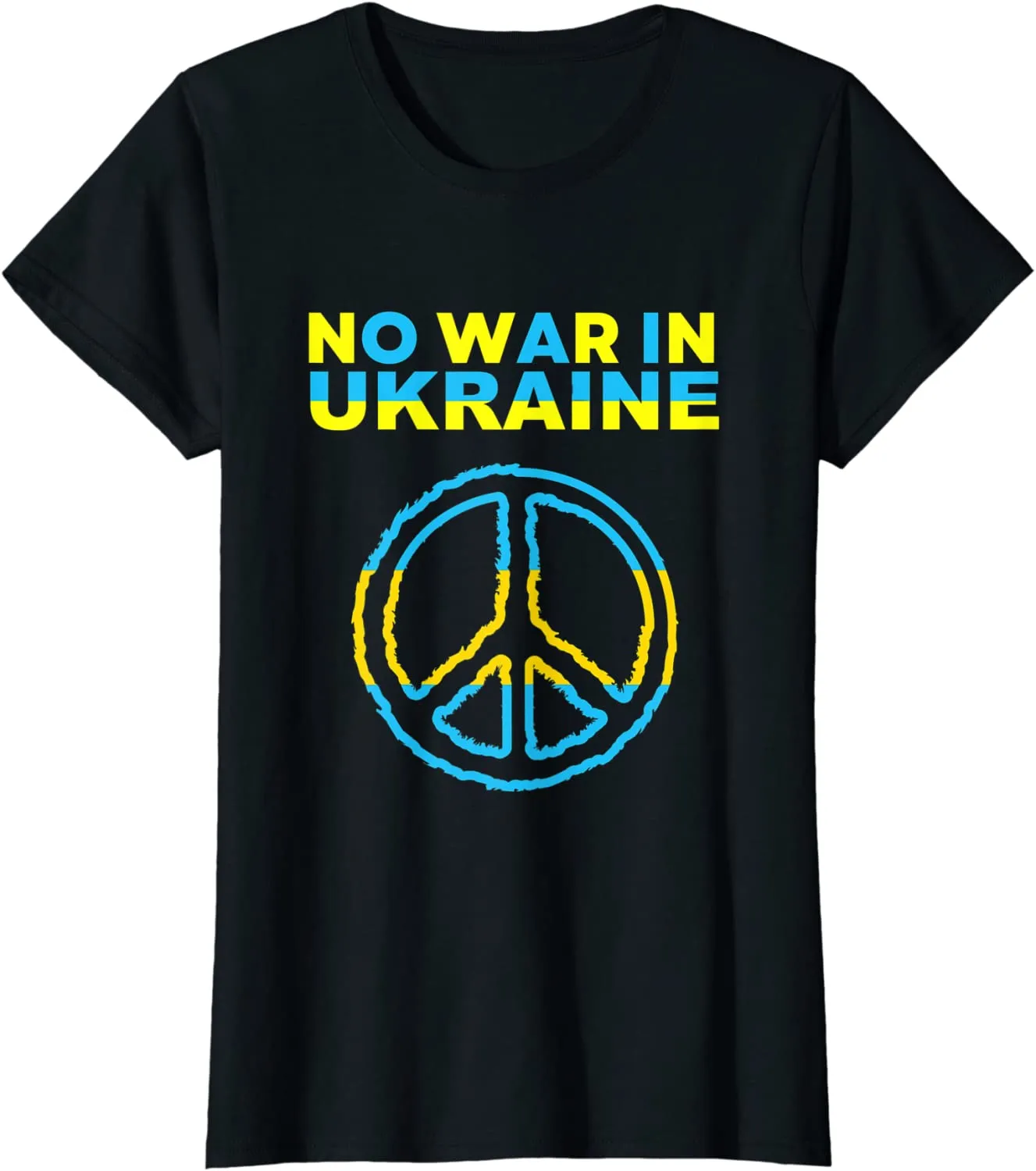 No War In Ukraine Support American Ukrainian Flag T-Shirt