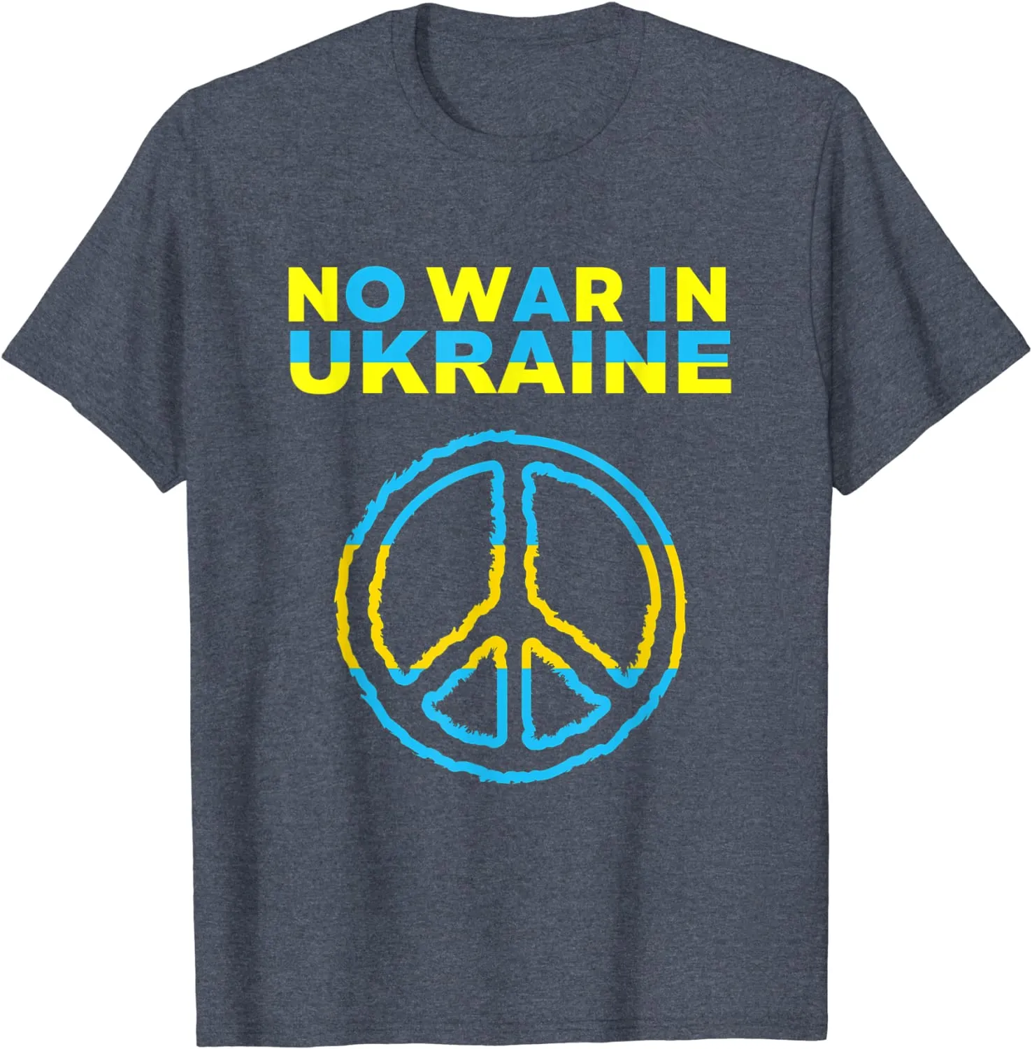 No War In Ukraine Support American Ukrainian Flag T-Shirt