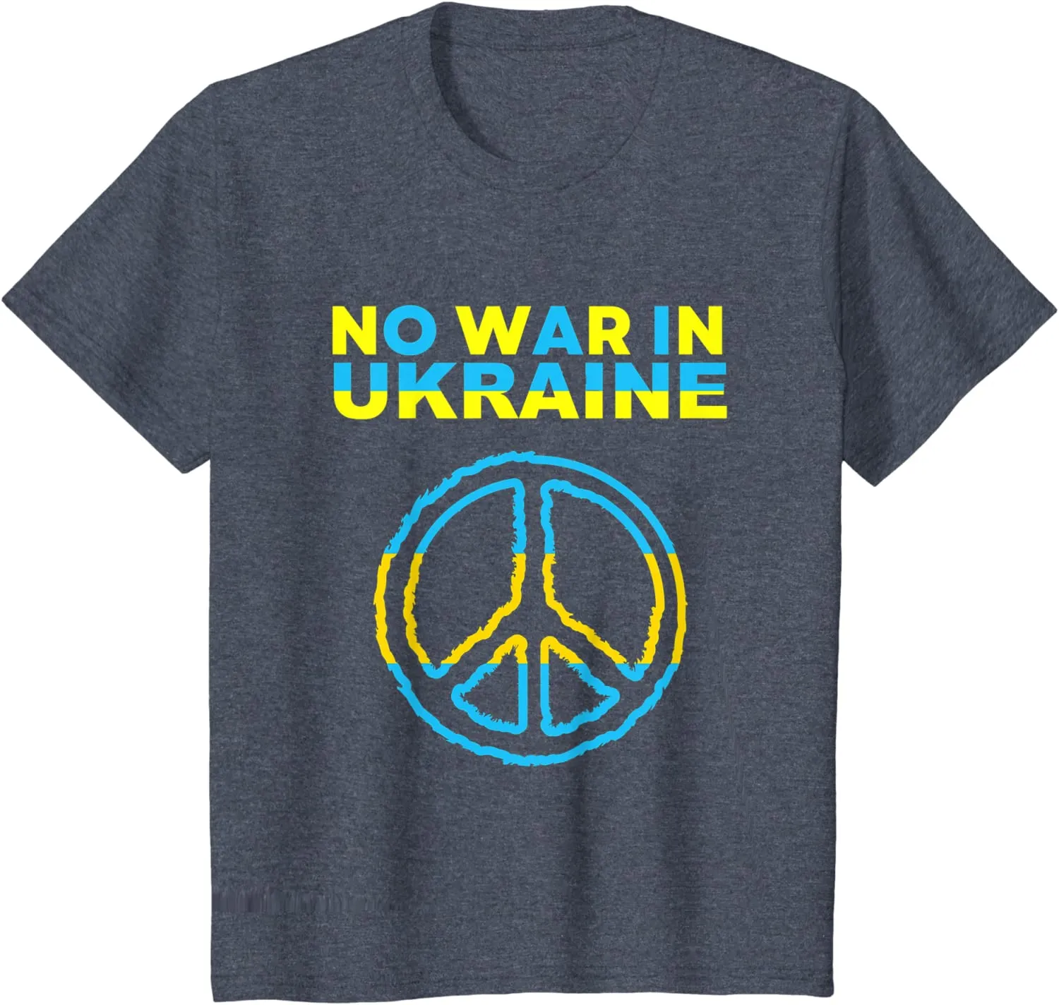 No War In Ukraine Support American Ukrainian Flag T-Shirt