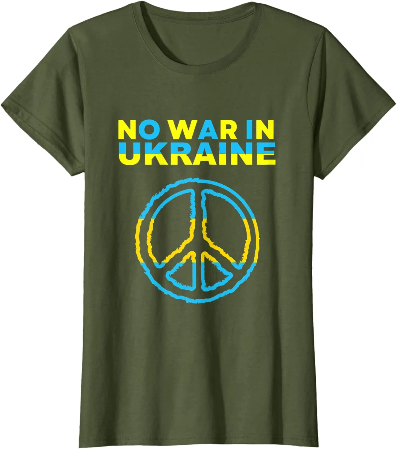 No War In Ukraine Support American Ukrainian Flag T-Shirt